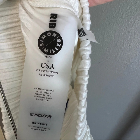 Simon Miller Rib Alder Wide Leg Crop Pant Macadamia XS NWT Minimalist Neutral - Picture 7 of 7